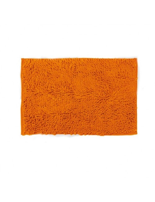 Alfombra baño Microfibra naranja.