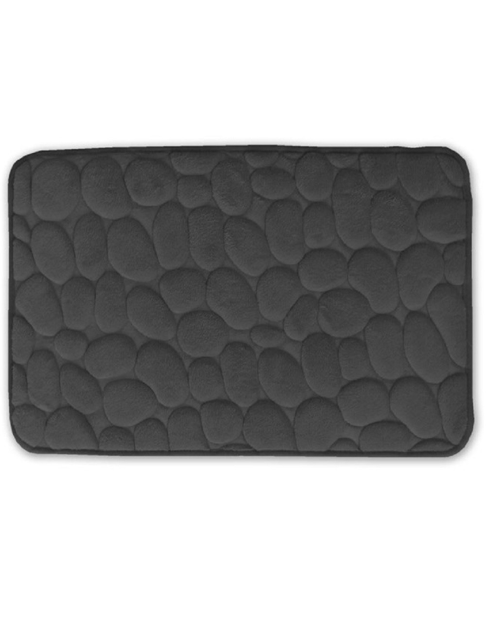 Alfombra baño Piedras microfibra Gris Alfombra baño Piedras microfibra Gris
