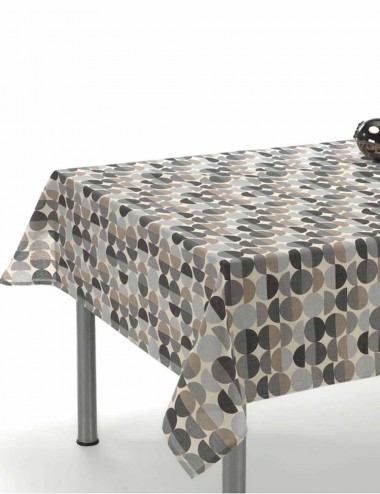 Mantel Antimanchas Thao geométrico gris
