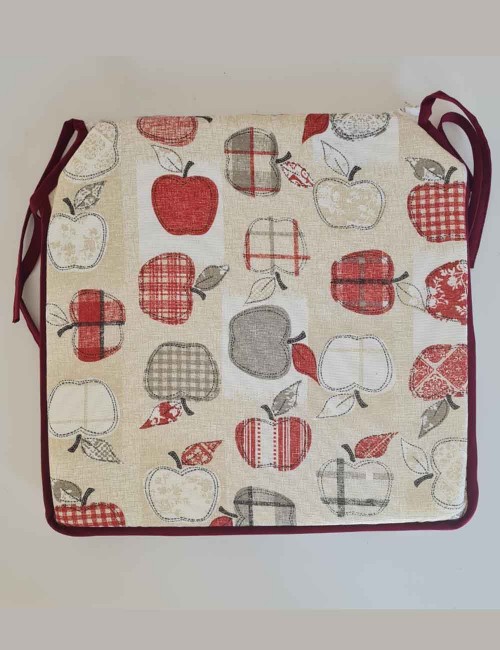 Cojín silla Manzanas rojas.