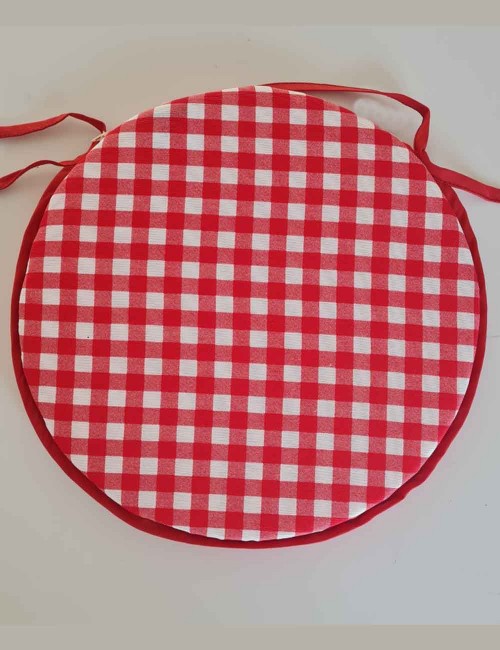 Galleta silla Cuadro Vichy rojo frontal