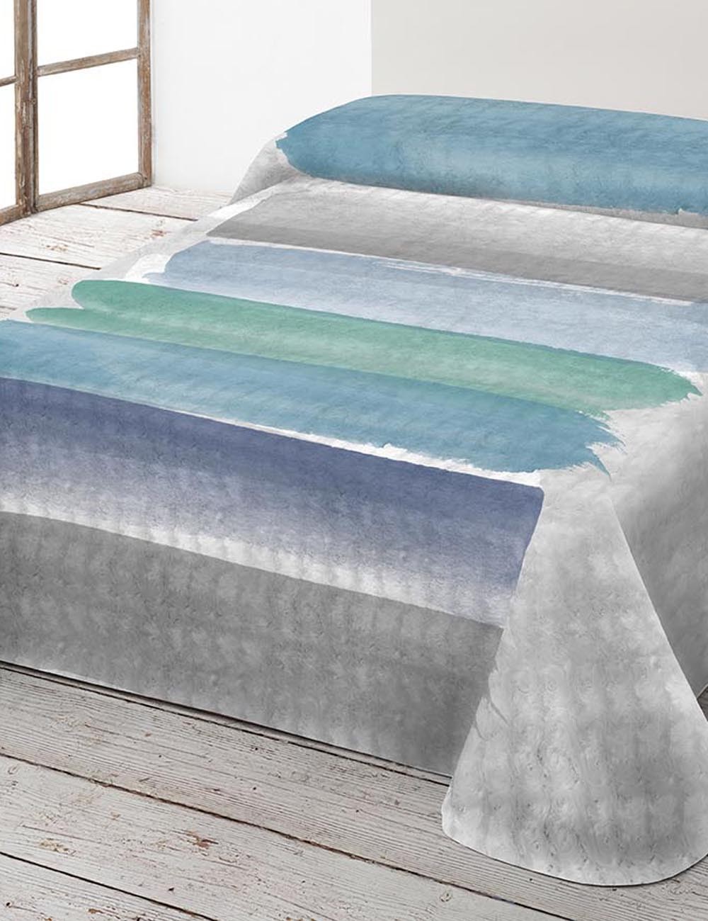 Manta Terciopelo Elisa Azul