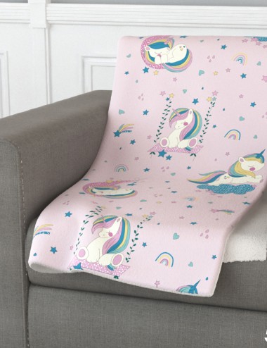 Manta Plaid Sedalina Unicornio